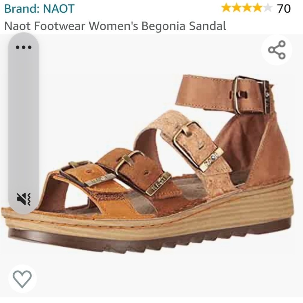 New in box never worn Naot begonia sandals